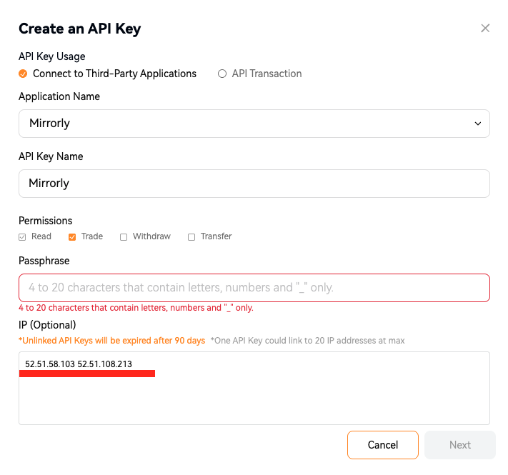 Generate Keys